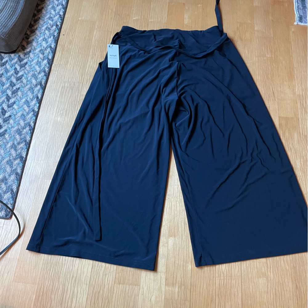 Sympli, NEW Navy 27204 Wide Leg Trouser Crop NWT - Picture 4 of 5